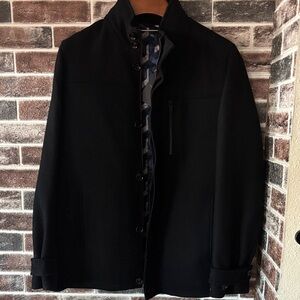 Men's Ted Baker Italian Wool Coat. Quilt lining. Size 44 / Large
